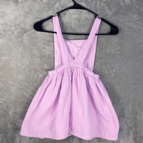 Shabby Chic Girls Lavender Muslin Pinafore Dress Size 6 - Picture 7 of 8